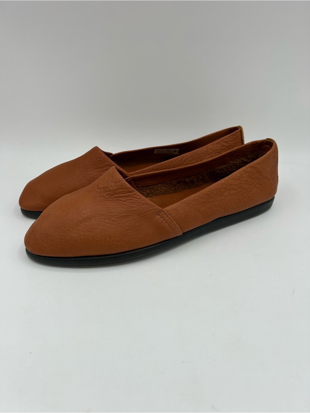Aerosoles Shoes Womens Size 9 Brown Leather Flats Slip On Comfort Casual